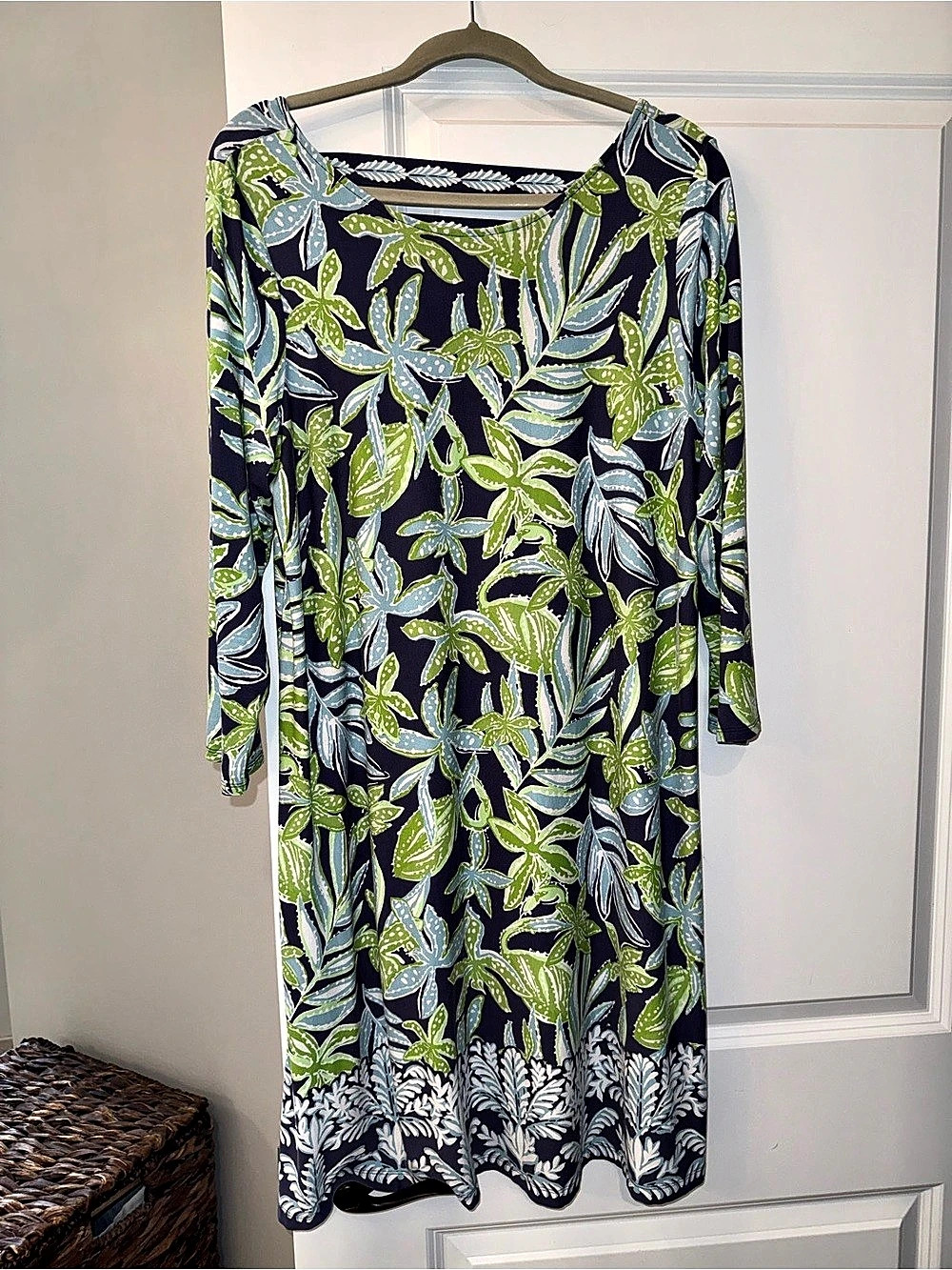 Lilly Pulitzer Floral Dress in Blue & Green Size XL